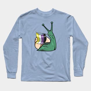 Pride Snail - Non Binary Long Sleeve T-Shirt